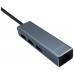 Aisens Conversor USB 3.0 Ethernet + 3 usb3.0 gris