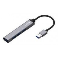 Aisens Hub USB 3.0 tipo A/M-4xtipo A/H gris 10cm