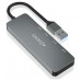 HUB AISENS USB 3.2 GEN2 10G A/M-2xTIPO C/H-2xUSB-A/H 15CM GRIS