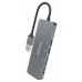 HUB AISENS USB 3.2 GEN2 10G A/M-2xTIPO C/H-2xUSB-A/H 15CM GRIS