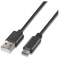 CABLE AISENS USB 2.0 3A TIPO USB-C M-A M NEGRO 0.5M