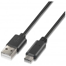 CABLE AISENS USB 2.0 3A TIPO USB-C M-A M NEGRO 0.5M