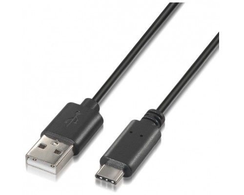 CABLE AISENS USB 2.0 3A TIPO USB-C M-A M NEGRO 0.5M