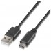 CABLE AISENS USB 2.0 3A TIPO USB-C M-A M NEGRO 0.5M