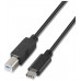 CABLE AISENS USB 2.0 IMPRESORA 3A TIPO USB-C M-B/M NEGRO 1.0M