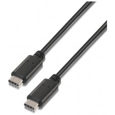 CABLE USB 2.0 AISENS 3A TIPO USB-C M-USB-C M NEGRO 0.5M