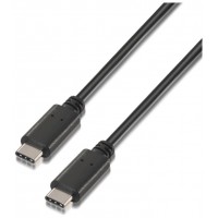 Aisens Cable USB 2.0 3A tipo C/M-C/M negro 1.0m