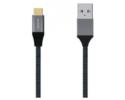 CABLE AISENS USB 3.1 GEN2 ALUMINIO 10GBPS 3A USB-C/M-A/M 0.5M