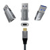 MINI ADAPTADOR AISENS USB 3.2 GEN2 10G 3A USB-C/H-A/M GRIS