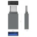 Aisens Mini Adaptador USB 3.2 Gen1 3A CM-AH Gris