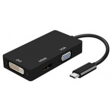 CABLE CONVERSOR AISENS USB-C/M A DVI/H-HDMI/H-VGA/H NEGRO 15CM