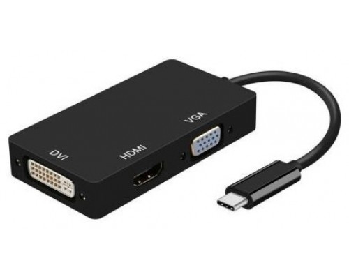 CABLE CONVERSOR AISENS USB-C/M A DVI/H-HDMI/H-VGA/H NEGRO 15CM