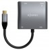 CABLE CONVERSOR AISENS USB-C A VGA/HDMI 4K/USB3.0/USB-C PD GRIS 15CM