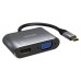 CABLE CONVERSOR AISENS USB-C A VGA/HDMI 4K GRIS 15CM