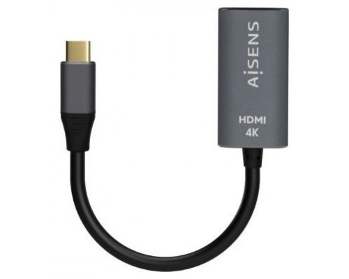 CABLE CONVERSOR AISENS ALUMINIO USB-C A HDMI 4K60HZ GRIS 15CM