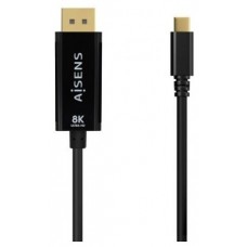 CABLE CONVERSOR AISENS USB-C A DISPLAYPORT 8K60HZ NEGRO 0.8M