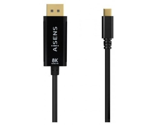 CABLE CONVERSOR AISENS USB-C A DISPLAYPORT 8K60HZ NEGRO 0.8M