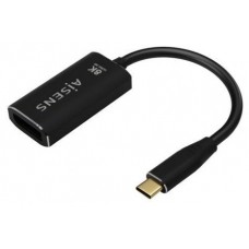 CABLE CONVERSOR AISENS ALUMINIO USB-C A DISPLAYPORT 8K60HZ NEGRO 15CM