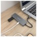 HUB AISENS USB 3.2 GEN2 10G USB-C/M-2XUSB-C/H-2XUSB-A/H 15CM GRIS