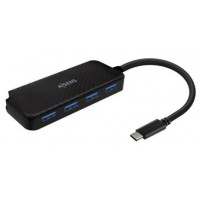 HUB AISENS USB 3.1 USB-C USB-C/M-4XTIPO A/H NEGRO 15CM