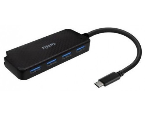 HUB AISENS USB 3.1 USB-C USB-C/M-4XTIPO A/H NEGRO 15CM