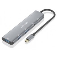 HUB AISENS USB 3.2 GEN1 USB-C/M-USB-C PD100W/H-USB-C/H-3XUSB-A/H