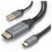 CABLE CONVERSOR AISENS HDMI V2.0 A USB-C 4K@60HZ 1.8M NEGRO