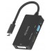 CONVERSOR AISENS USB-C A DVI/H HDMI/H VGA/H NEGRO 15CM