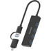 HUB AISENS USB 3.1 GEN1 USB-C/M Y USB-A/M-4XTIPO A/H NEGRO 15CM
