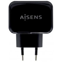 AISENS CARGADOR USB 17W 5V 3.4A 2xUSB CON CONTROL AI NEGRO