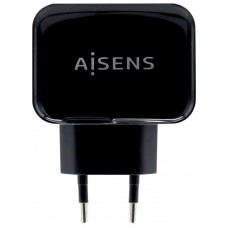 AISENS CARGADOR USB 17W 5V 3.4A 2xUSB CON CONTROL AI NEGRO