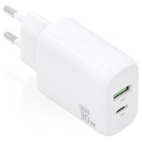 Aisens Cargador GaN 30W USB-C PD3.0 QC4.0 USB-A