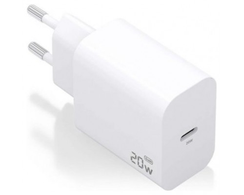 CARGADOR AISENS GAN 20W 1XUSB-C PD3.0 BLANCO