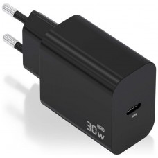 CARGADOR AISENS GAN 30W 1XUSB-C PD3.0 NEGRO