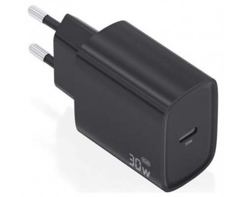 CARGADOR AISENS GAN 30W 1XUSB-C PD3.0 NEGRO