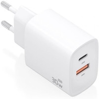 CARGADOR AISENS GAN 30W 1XUSB-C PD3.0 QC4.0 1XUSB-A QC3.0 BLANCO-3DI CARGADOR AISENS GAN 30W 1XUSB-C PD3.0 QC4.0 1XUSB-A QC3.0 BLANCO