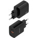 CARGADOR AISENS GAN 30W 1XUSB-C PD3.0 QC4.0 1XUSB-A QC3.0 NEGRO