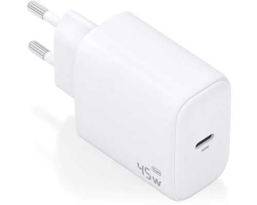 CARGADOR AISENS GAN 45W,1XUSB-C PD3.0 BLANCO
