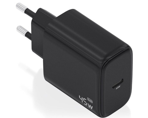CARGADOR AISENS GAN 45W 1XUSB-C PD3.0 NEGRO