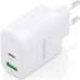 CARGADOR AISENS GAN 45W 1XUSB-C PD3.0 QC4.0 1XUSB-A QC3.0 BLANCO