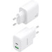 CARGADOR AISENS GAN 45W 1XUSB-C PD3.0 QC4.0 1XUSB-A QC3.0 BLANCO