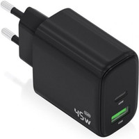 CARGADOR AISENS GAN 45W 1XUSB-C PD3.0 QC4.0 1XUSB-A QC3.0 NEGRO