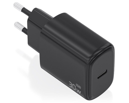 CARGADOR AISENS GAN 30W 1XUSB-C PD3.0 NEGRO