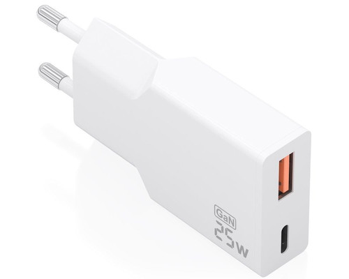 CARGADOR AISENS ULTRA DELGADO GaN 25W 1xUSB-C PD3.0 QC4.0 1xUSB-A QC3.0 BLANCO-DI3 CARGADOR AISENS ULTRA DELGADO GaN 25W 1xUSB-C PD3.0 QC4.0 1xUSB-A QC3.0 BLANCO