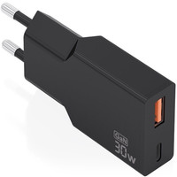 CARGADOR AISENS ULTRA DELGADO GaN 30W 1xUSB-C PD3.0 QC4.0 1xUSB-A QC3.0 NEGRO-3DI CARGADOR AISENS ULTRA DELGADO GaN 30W 1xUSB-C PD3.0 QC4.0 1xUSB-A QC3.0 NEGRO
