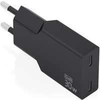 CARGADOR AISENS ULTRA DELGADO GaN 30W 2xUSB-C PD3.0 NEGRO-3DI CARGADOR AISENS ULTRA DELGADO GaN 30W 2xUSB-C PD3.0 NEGRO
