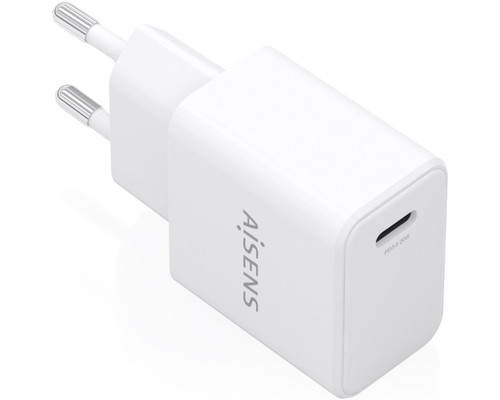 CARGADOR AISENS GaN 20W USB-C PD3.0 1xUSB-C BLANCO-DI2 CARGADOR AISENS GaN 20W USB-C PD3.0 1xUSB-C BLANCO
