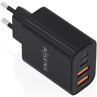 CARGADOR AISENS GaN 32W 2xUSB-C PD3.0, 2xUSB-A NEGRO-4DI CARGADOR AISENS GaN 32W 2xUSB-C PD3.0, 2xUSB-A NEGRO