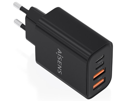 CARGADOR AISENS GaN 32W 2xUSB-C PD3.0, 2xUSB-A NEGRO-DI4 CARGADOR AISENS GaN 32W 2xUSB-C PD3.0, 2xUSB-A NEGRO