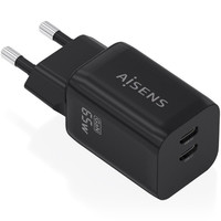 CARGADOR AISENS GaN 65W 2xUSB-C PD3.0 QC4.0 NEGRO-8DI CARGADOR AISENS GaN 65W 2xUSB-C PD3.0 QC4.0 NEGRO